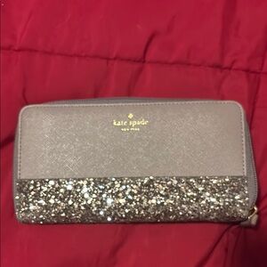 Kate Spade Gray Glitter Wallet